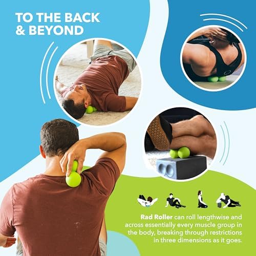RAD Roller Soft Peanut Roller Ball Massager - Soft/Low Density Peanut Massage Ball - Myofascial Release for Back, Feet, Neck, Psoas - Suboccipital Release Device, Thoracic Spine Roller Balls