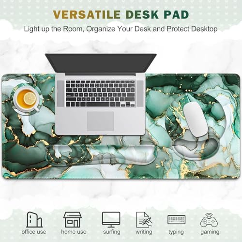 Gaming Mouse Pad, Large Desk Mat, Cute Desk Pad Protector 4in1 XXL Mousepad