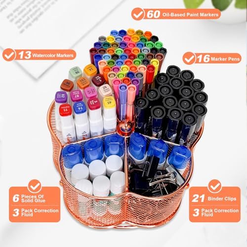 Pen Holder for Desk,360 Degree Rotating Pencil Holder Organizer