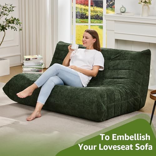 Hobestluk Large Bean Bag Chairs for Adults Fireside BeanBag Couch Togo Sofa