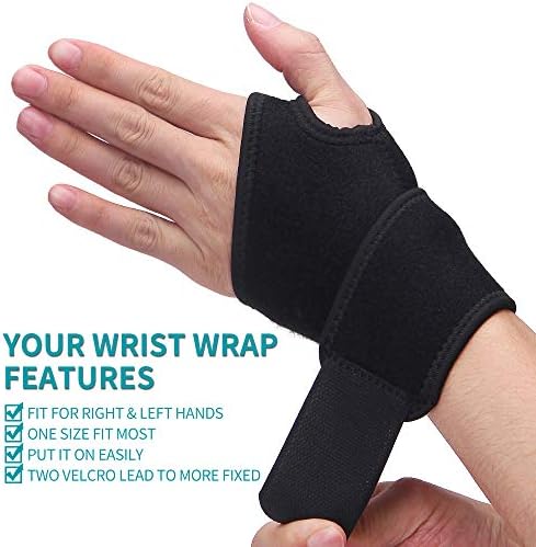 Wrist Brace for Carpal Tunnel, Breathable and Adjustable Wrist Support Brace for Arthritis and Tendinitis, Wrist Compression Wrap for Pain Relief, One Size Fits Left or Right Hand – Single