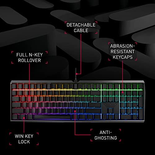 Cherry MX 3.0S, Wired Mechanical Gaming Keyboard, Robust Aluminum Housing, RGB-Lighting, Full Key Rollover, Anti Ghosting, MX2A Silent RED Switches, White