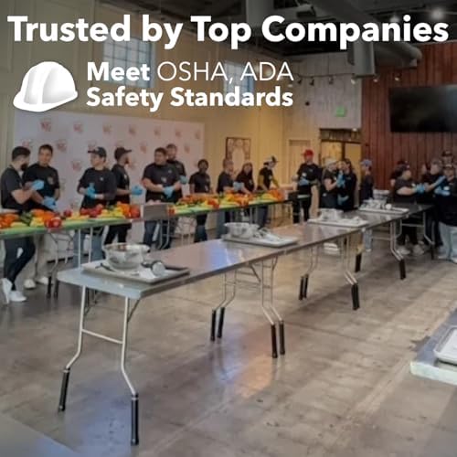 Lift Your Table® Folding Table Risers – Commercial Pack: Counter Height (Movable Foot) (5 Sets) – USA Made, Heavy Duty, Portable, No Extra Parts, OSHA Compliant – Catering, Warehouse, Shipping