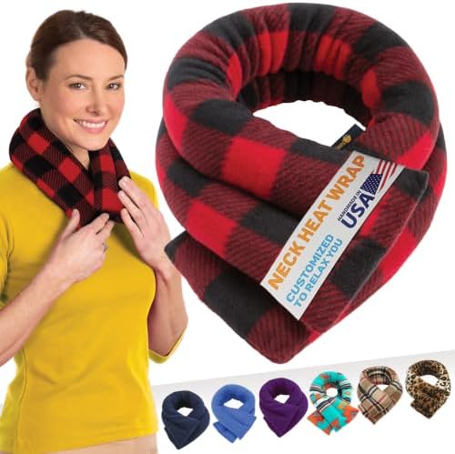 SunnyBay Microwavable Heating Pad, Neck and Shoulder Wrap, 26 inch, Buffalo