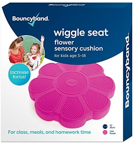 Shaped Wiggle Seats by Bouncyband – Red Flower, 13”x13”x2.2”– Inflatable