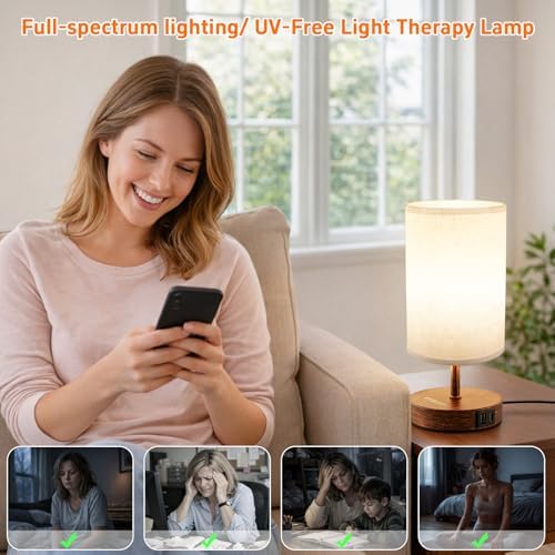 Light Therapy Lamp, 10000 Lux, Remote Control, 3 Color Temperatures, Timer