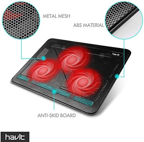 havit HV-F2056 Laptop Cooling Pad for 15.6-17 Inch Laptops, Black
