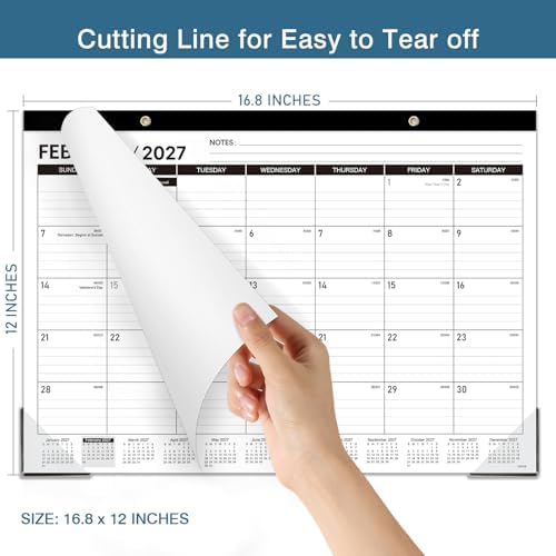 2027 Desk Calendar - JAN 2027 - DEC 2027, 12 Month Large Desk Calendar 2027