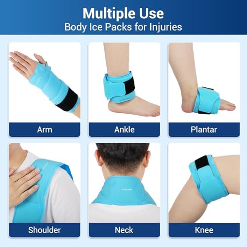 Comfytemp 24.5" Extra Long Wrist Ice Pack Wrap for Carpal Tunnel Relief, 2Packs