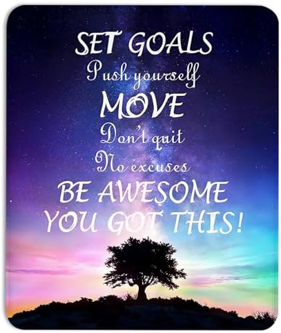 Inspirational Quotes You Got This Mouse Pad, Starry Aurora Sky Desk Mat