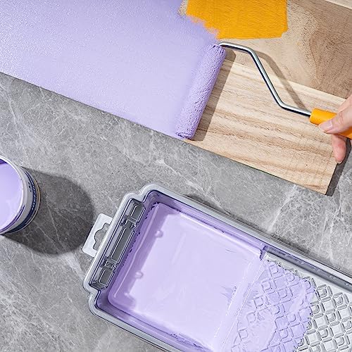 Mister Rui Paint Roller, 4 Inch Paint Roller Wool Blend, 30 Pack, 4mm Short Nap, Small Paint Roller Covers, Reusable Mini Paint Rollers for Use with All Paints and Stains