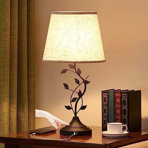 Kakanuo Touch Lamps for Nightstand, Bedside Lamp for Bedroom, Rustic Lamp