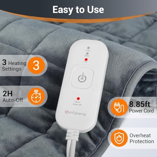 Comfytemp Weighted Large Heating Pad 17"×33", Far Infrare, FSA Eligible HSA
