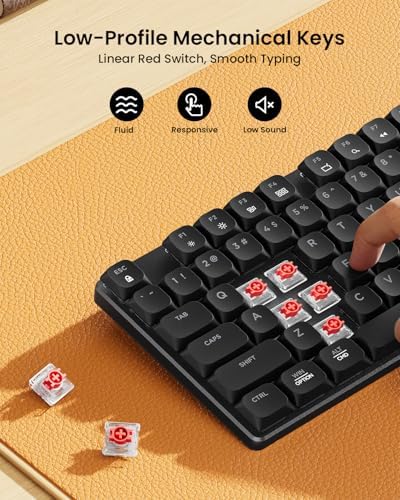 ProtoArc KM310 Wireless Mechanical Keyboard and Mouse, No Backlight