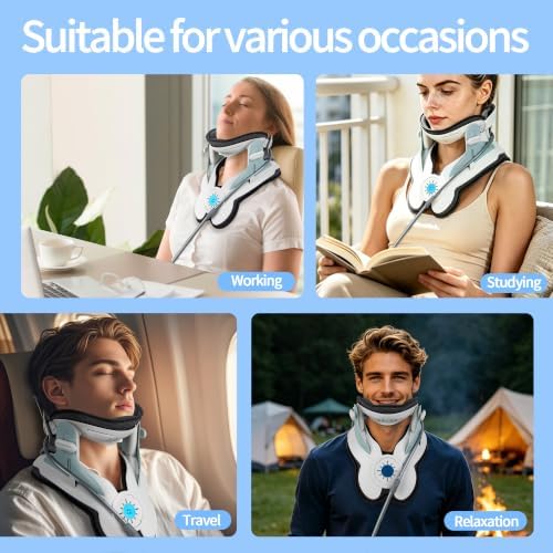 MKMS Neck Traction Device Electric Remote for Cervical Pain & Spine Relief