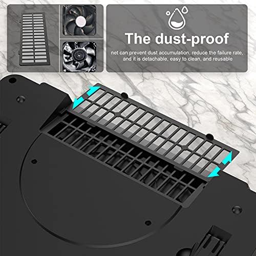 IETS GT500 Powerful Turbo-Fan (5000 RPM) Laptop Cooling Pad with Infinitely Variable Speed,Seal Foam for Rapid Cooling Gaming Laptop,13-17.3inch Laptop Cooler with 3-Port USB Hub