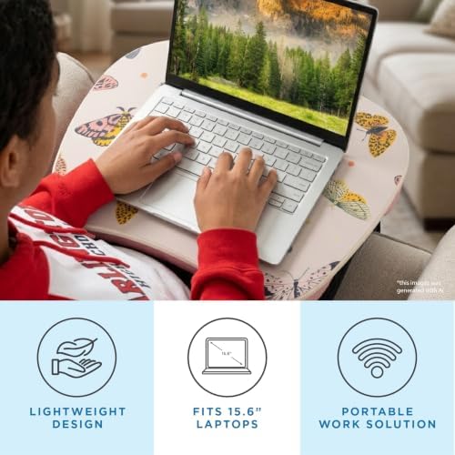LAPGEAR MyStyle Lap Desk – Butterflies, Fits 15.6" Laptops