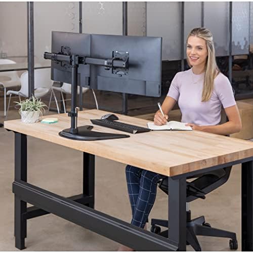 Fellowes 8043701 Professional Series Free Standing Computer Monitor Stand for 2 Monitors with Horizontal Monitor Arms, 27 Inch Monitor Capacity