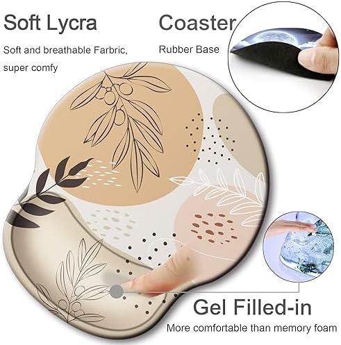 Ergonomic Mouse Pad with Wrist Rest Support,Gel Mouse Pads for Desk