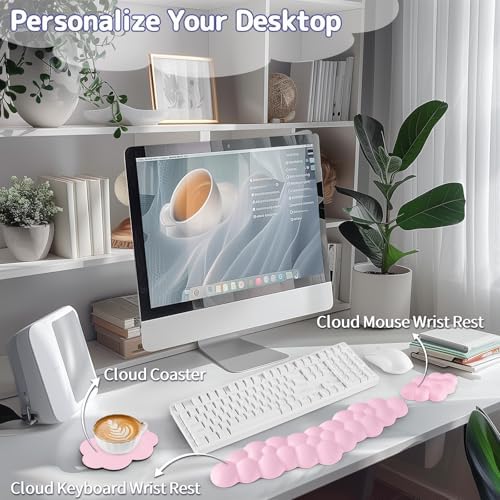 Sushret Cloud Wrist Rest for Keyboard and Mouse, Cloud Keyboard Wrist Rest
