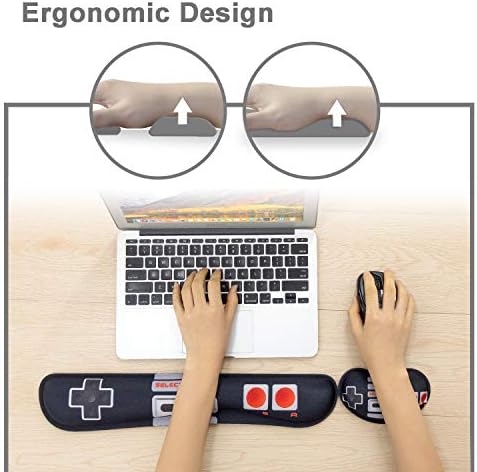 Keyboard Wrist Rest Pad and Mouse Wrist Support for Office, Game,Computer, Laptop, Pain Relief Memory Foam Wrist Rest Set (WRT-05)