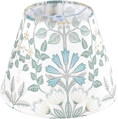 GO&SO Small Printed Floral Lamp Shade Set of 1,5"×9"×6.4" Art Decor Shade