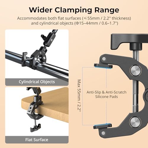 SMALLRIG Desktop Clamp Magic Arm Kit for MagSafe for iPhone, 55cm / 21.6"