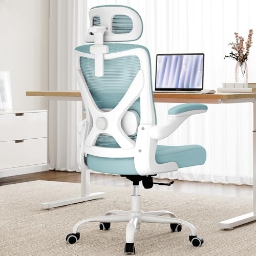 Ergonomic Office Chair: Mesh Desk Chair Comfy with Headrest& Lumbar Support
