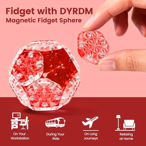Magnetic Fidget Sphere, Adult Fidget Toy for Focus & Stress Relief