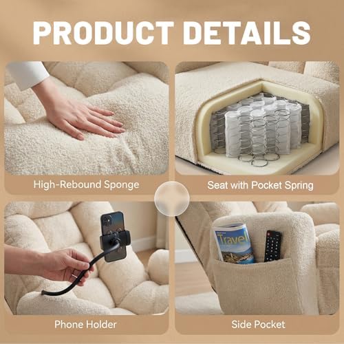 Cozy Gaming Chair Floor Sofa, Beige