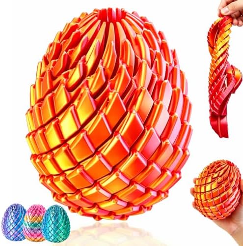 Twisty Fidget Egg – Twisty Fidget Dragon Egg , 3D Printed Slippery Egg