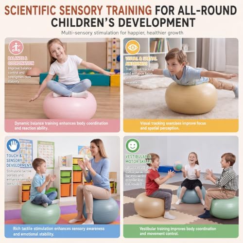 Lewtemi 4 Pcs Flexible Seating for Classroom Elementary 20'', Boho Color