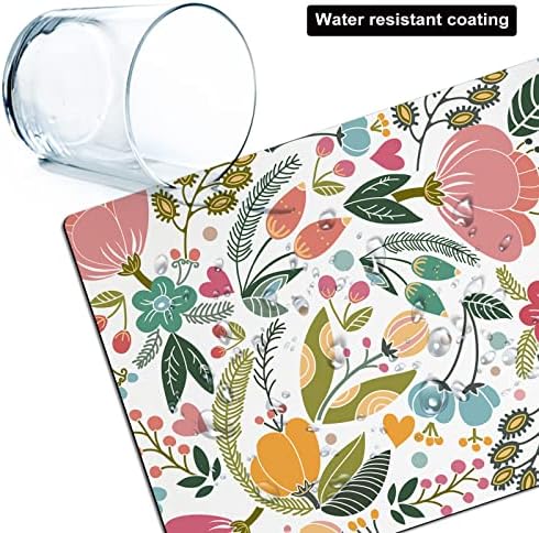 Small Mouse Pad Cute, Mini Mouse Pads for Wireless Mouse and Laptop, Travel Mousepads with Designs - Abstract Floral, Portable Mousepad with Non-Slip Rubber Base - 5.5 x 7 Inch