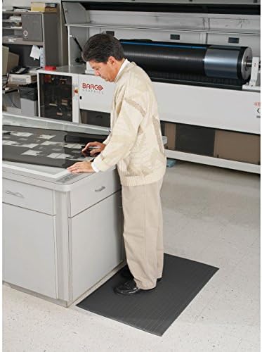 Genuine Joe Air Step Anti-Fatigue Black Mat, 36" L x 24" W