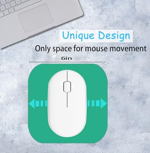 Mini Mouse Pad, 6x6 Inches, Waterproof Non-Slip Rubber Base, for Laptop, Keyboard Tray, Wireless Mouse, Home, Office, Travel (Dark Green)