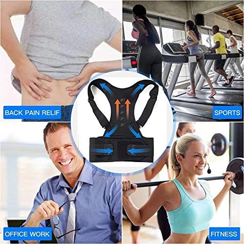 New Male Female Adjustable Magnetic Posture Corrector Corset Back Brace Belt Lumbar Support Straight de espalda(Nude,Small-S)
