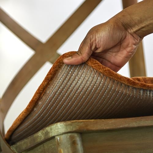 Klear Vu Raindrop The Gripper Non Slip Chair Cushions, Soft & Comfortable Seat Pad, Sitting Pillow for Kitchen, Dining or Office, 4 Count (Pack of 1), Cayenne