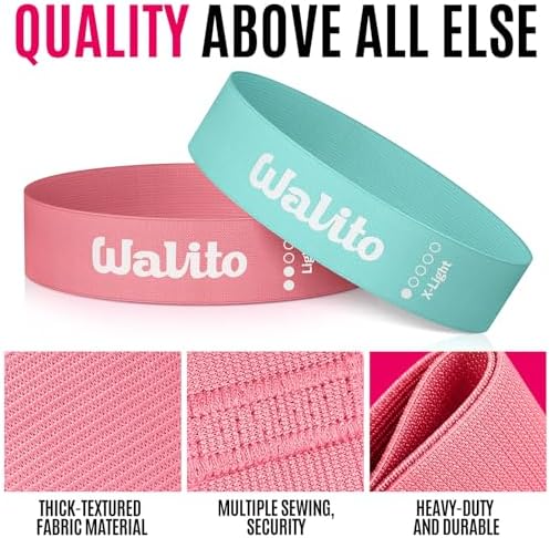 Fabric Resistance Bands for Working Out - Booty Bands for Legs -Glutes Training for Women and Men - Exercise Bands for Squats, Yoga, Physical Therapy -Home Gym Fitness