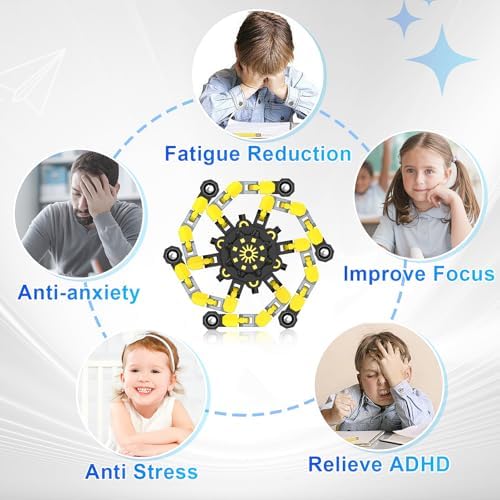 Transformable Fidget Spinners,15PCS Funny Sensory Fidget Toys Adults