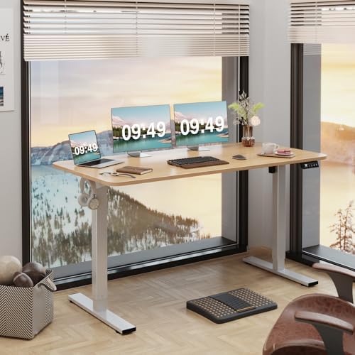 Furmax 55 Inches Electric Height Adjustable Standing Desk Home Office Desk