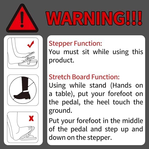 Foldable Leg Exerciser: Portable Foot Pedal Exerciser for Seniors Under Desk Foot Pedal Exerciser Stepper Exercise for Leg Muscles Relieves Varicose Veins Physical Therapy Aid