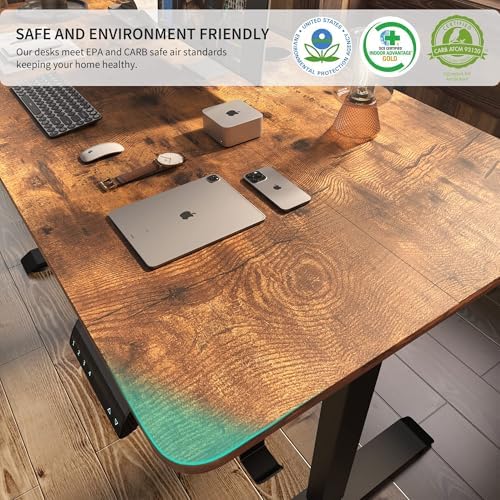 Monomi Electric Standing Desk 48”x24”, Height Adjustable Desk with Wheels
