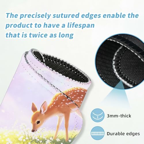 Small Mouse pad, with Edge-Sewn Design, extends Service Life by Twice, occupying the Optimal Size for the Mouse and Wrist Position. (Deer)