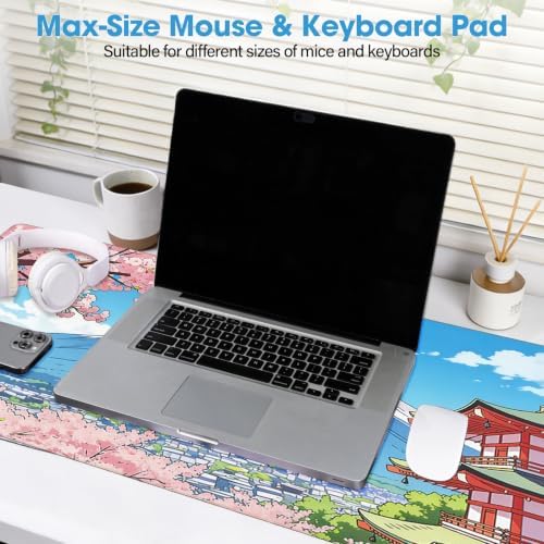 Waterproof Desk Mat 31.5x15.7 Inch - Extra Large Mouse Pad, Building