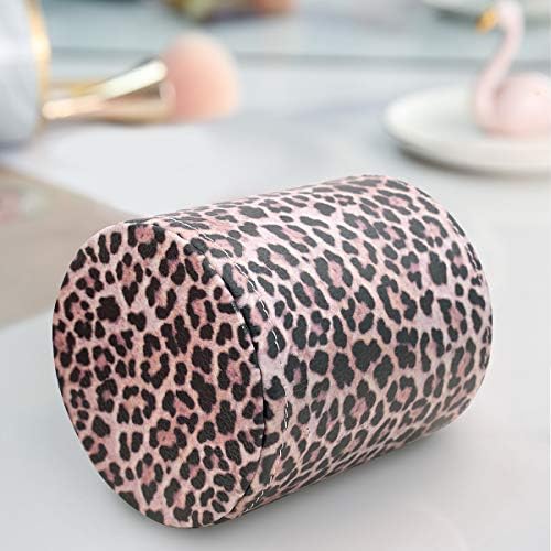 Pen Holder for Women Girls Desk Decor Pencil Cup for Decoration Durable Leather Desk Organizer Makeup Brush Holder, Classic Leopard