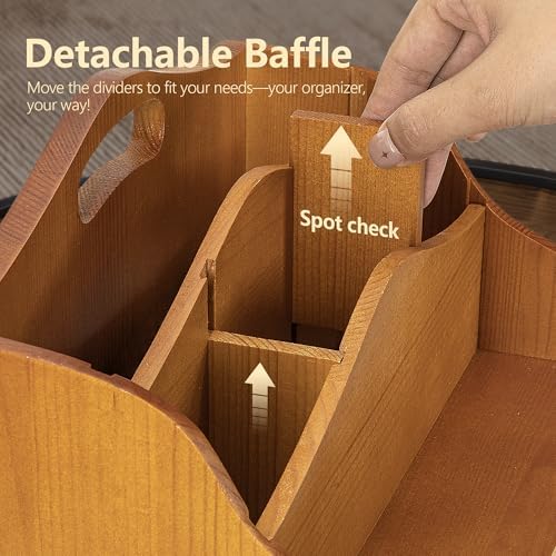 Rebee Vision Mail Organizer for Desk with 4-Slot Letter Office Decor,Yellow