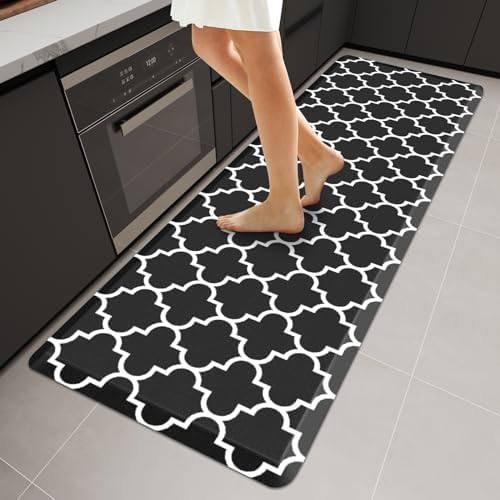 WISELIFE Anti Fatigue Mats for Kitchen Floor, 24" x 70", 4/5 Inch, Black