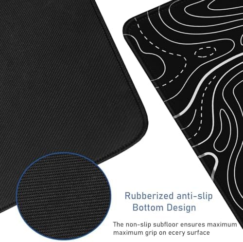 Large Gaming Mouse Pad with Stitched Edges Waterproof 31.5X15.7In