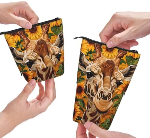 Sunflower Giraffe Standing Pencil Case