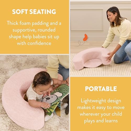 Back2School Express Sit 'n' Support Ring-Shaped Floor Cushion, Baby Essentials, Pink